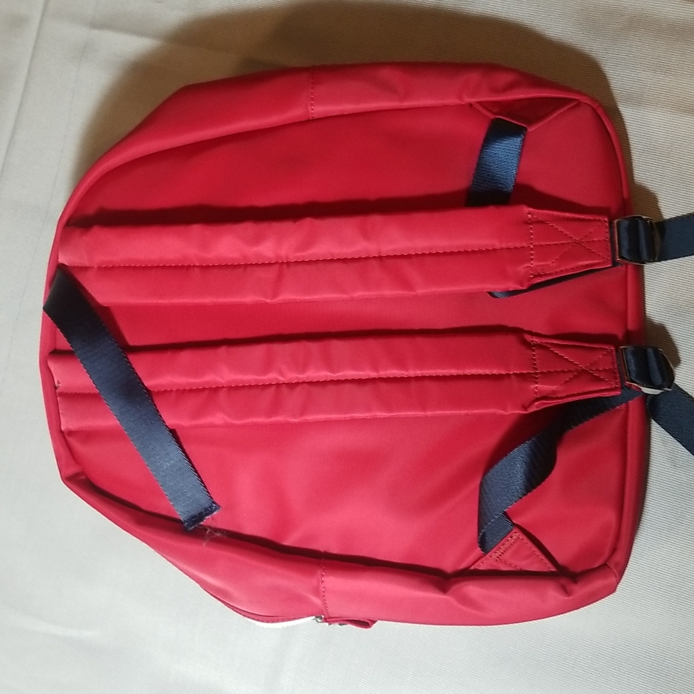 TOMMY HILFIGER RED NYLON BACKPACK - Picture 5 of 8